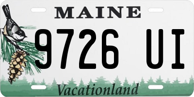 ME license plate 9726UI