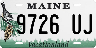 ME license plate 9726UJ