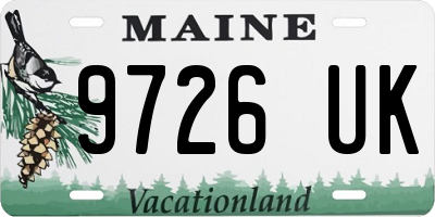 ME license plate 9726UK