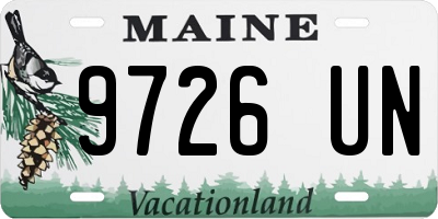 ME license plate 9726UN