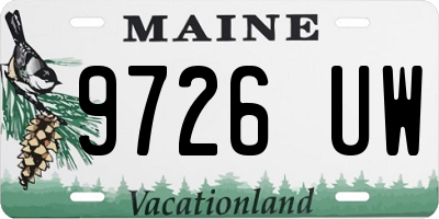 ME license plate 9726UW