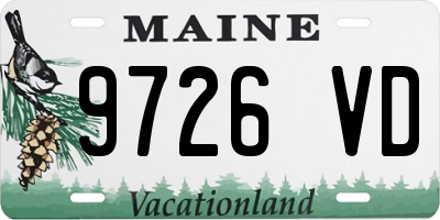 ME license plate 9726VD