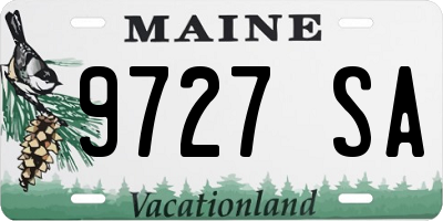 ME license plate 9727SA