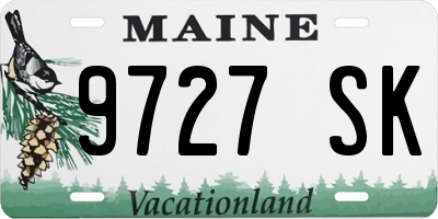 ME license plate 9727SK