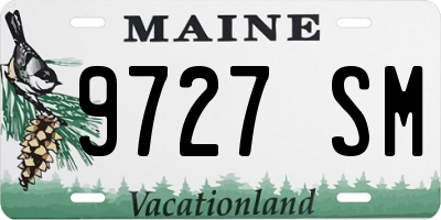 ME license plate 9727SM