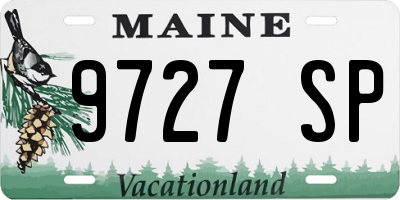 ME license plate 9727SP
