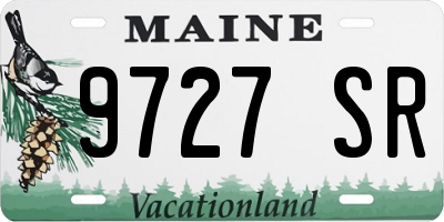 ME license plate 9727SR