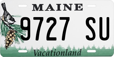 ME license plate 9727SU