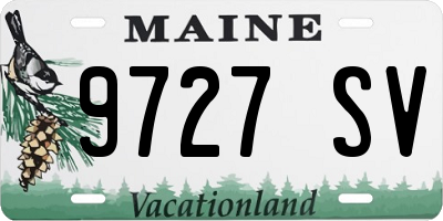 ME license plate 9727SV