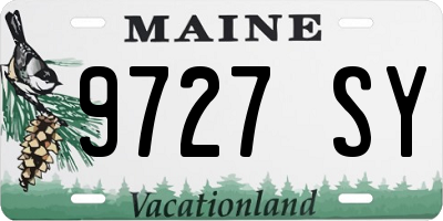 ME license plate 9727SY