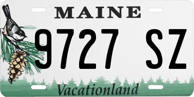 ME license plate 9727SZ