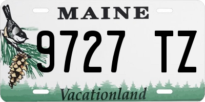 ME license plate 9727TZ