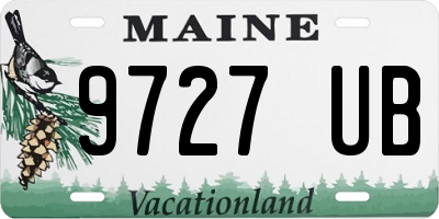 ME license plate 9727UB