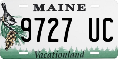 ME license plate 9727UC