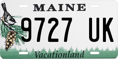 ME license plate 9727UK