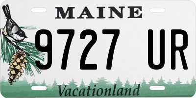 ME license plate 9727UR