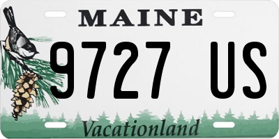 ME license plate 9727US