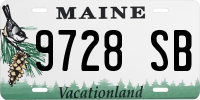 ME license plate 9728SB