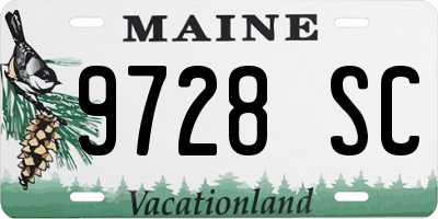 ME license plate 9728SC