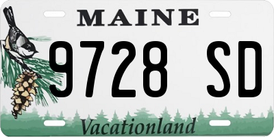 ME license plate 9728SD