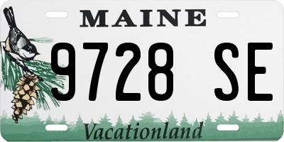 ME license plate 9728SE