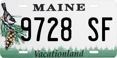 ME license plate 9728SF