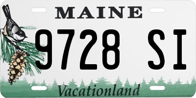 ME license plate 9728SI
