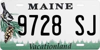 ME license plate 9728SJ