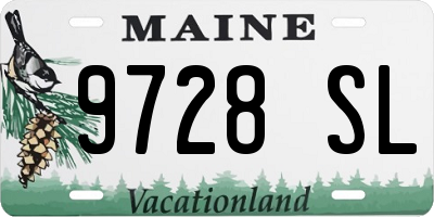 ME license plate 9728SL