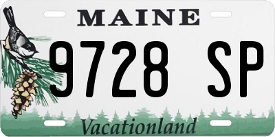 ME license plate 9728SP