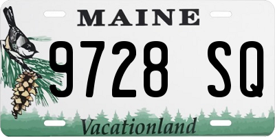ME license plate 9728SQ