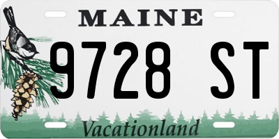 ME license plate 9728ST