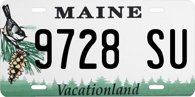 ME license plate 9728SU
