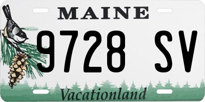 ME license plate 9728SV