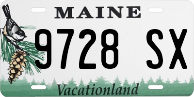 ME license plate 9728SX