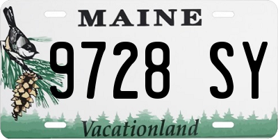 ME license plate 9728SY