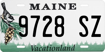 ME license plate 9728SZ
