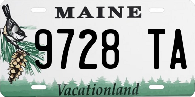 ME license plate 9728TA
