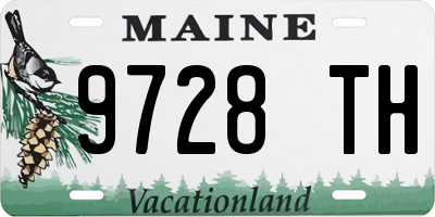 ME license plate 9728TH