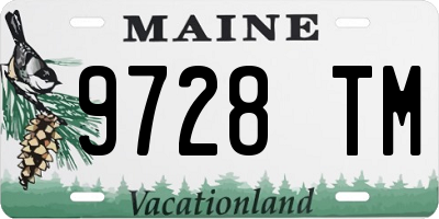 ME license plate 9728TM