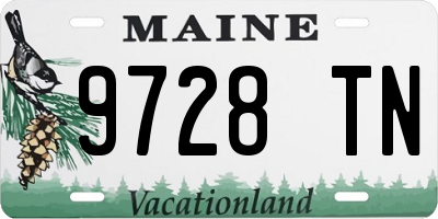 ME license plate 9728TN