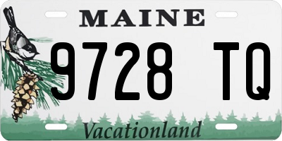 ME license plate 9728TQ