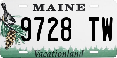 ME license plate 9728TW