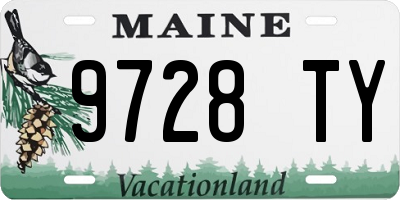 ME license plate 9728TY