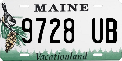 ME license plate 9728UB