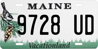 ME license plate 9728UD