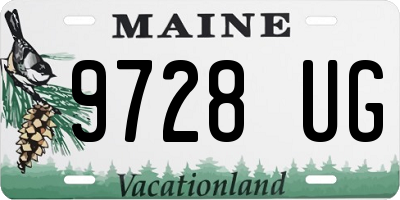 ME license plate 9728UG