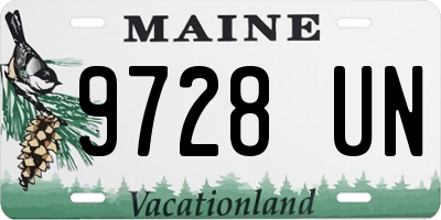 ME license plate 9728UN