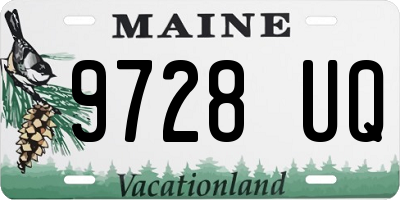ME license plate 9728UQ