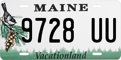 ME license plate 9728UU